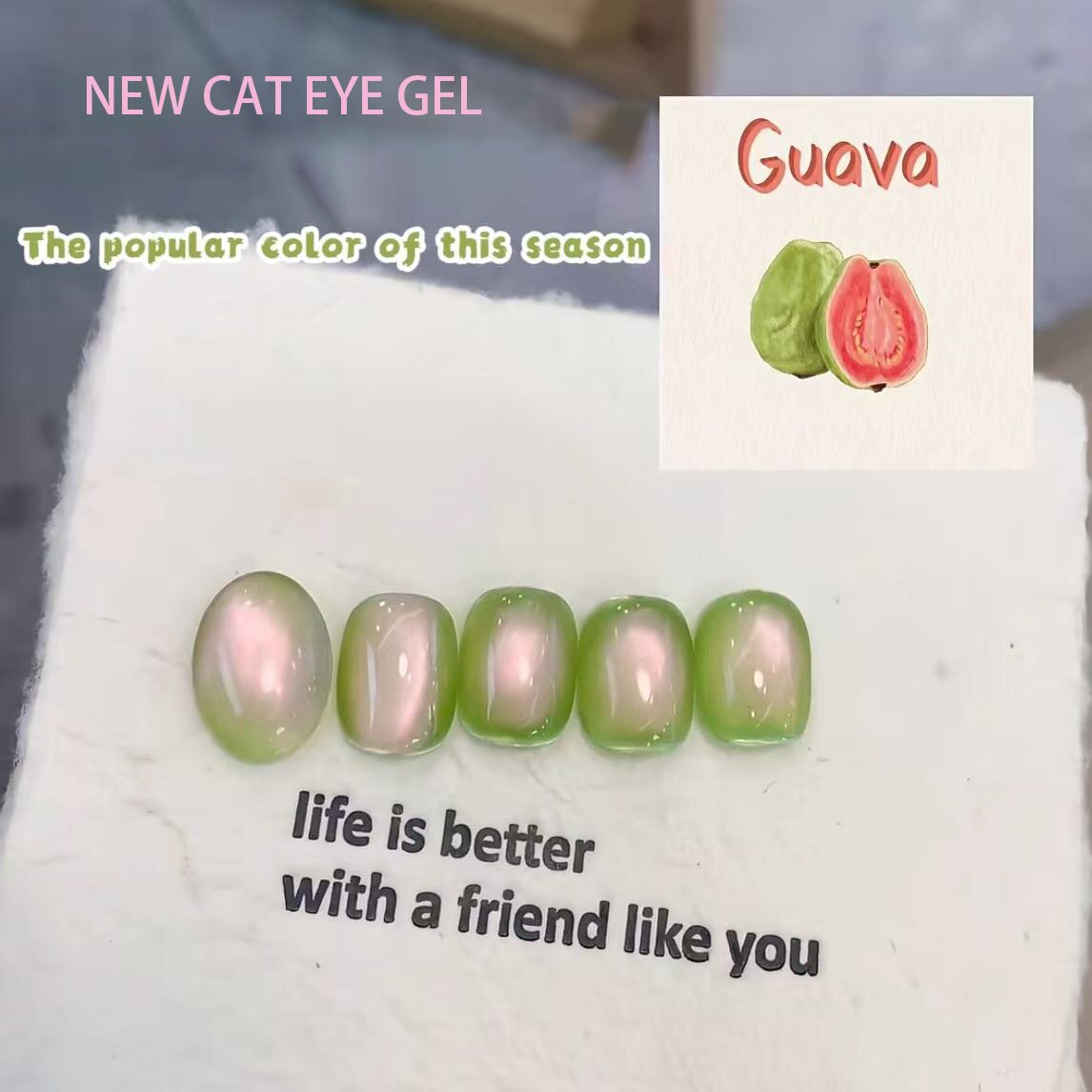 Kucing sing diilhami ati ing mripat gel polish njupuk panggung tengah ing fashion kuku