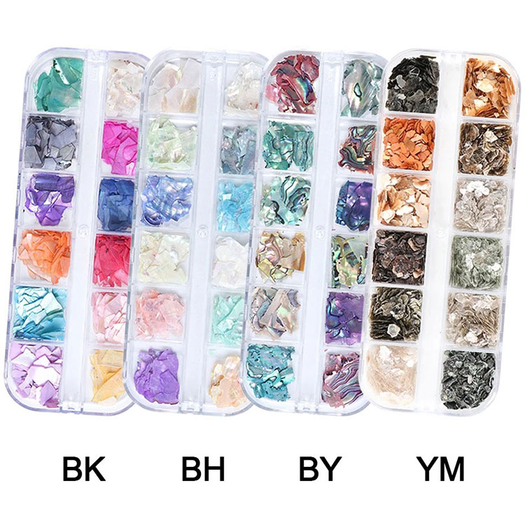3d Abalone Shell Dekorasi Nail Art ora duwe aturan baku
