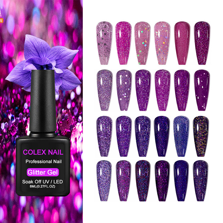 8ml polish glitter wungu