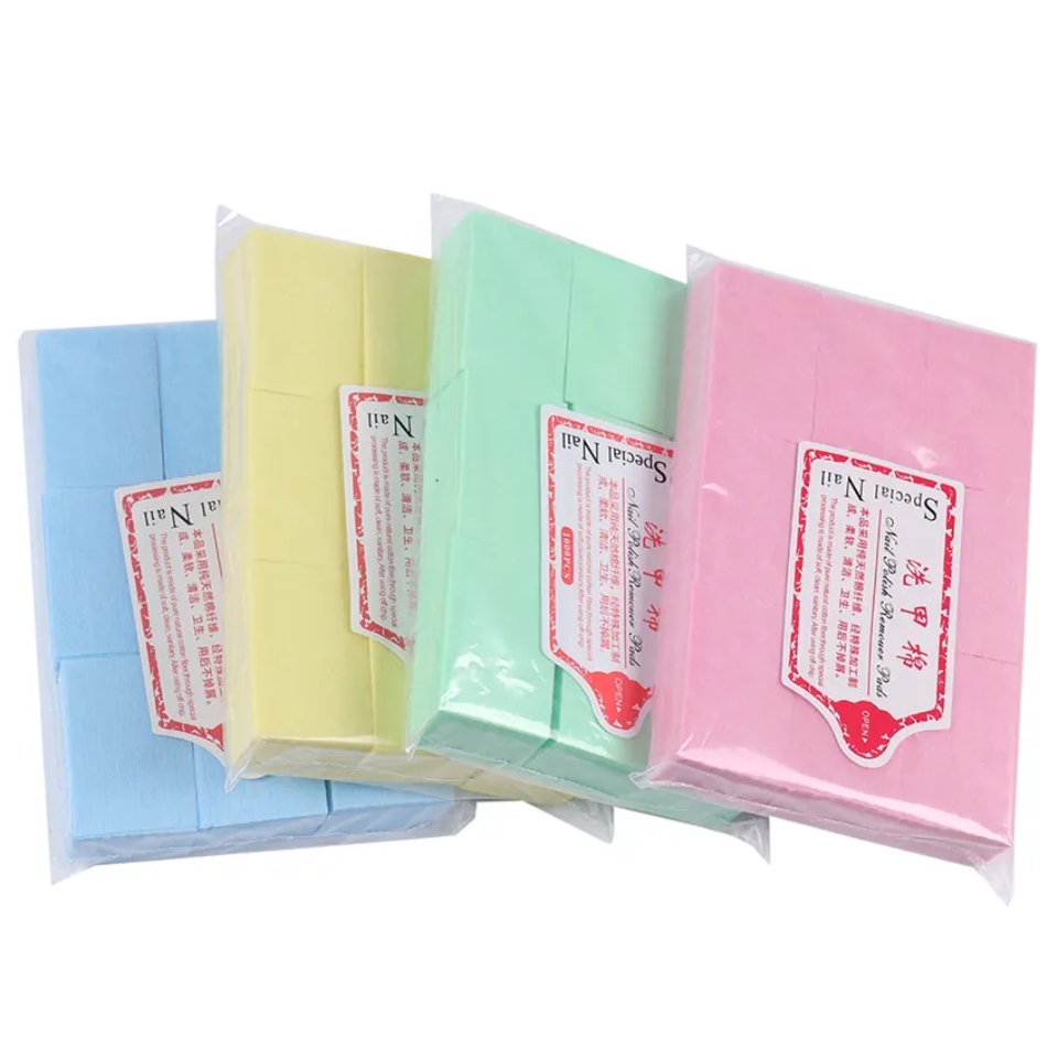 Tisu Kuku Katun Warna-warni