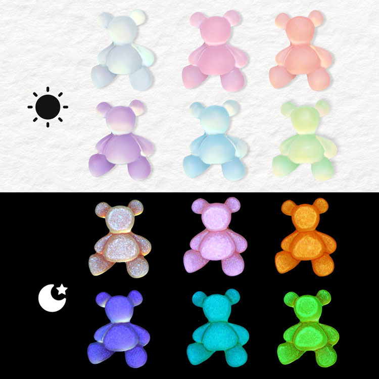 Cute Bear Nail Jewels Kanggo Nail Art