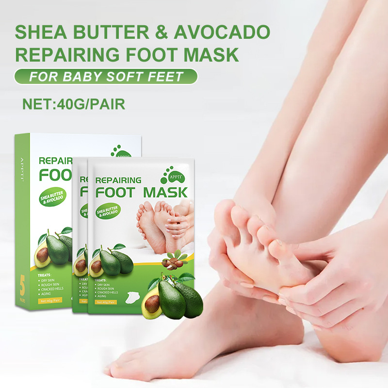 Disposable Vitamin E Alpukat Nutrisi Foot Peel Fool Mask