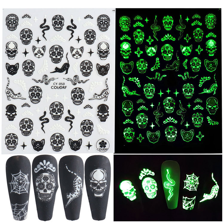 Stiker Kuku Halloween Luminous