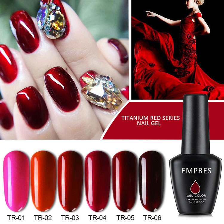 Efek Efek Titanium Red UV gel Polandia