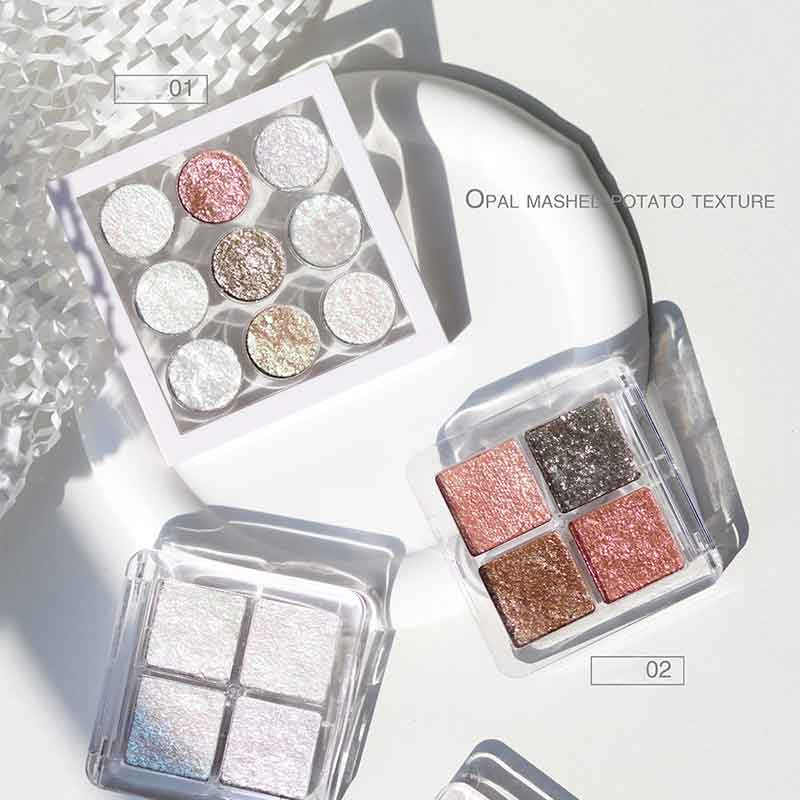 Anyar 9 In 1 Warna Nail Art Opal Mashed Powder Pigmen Efek Aurora